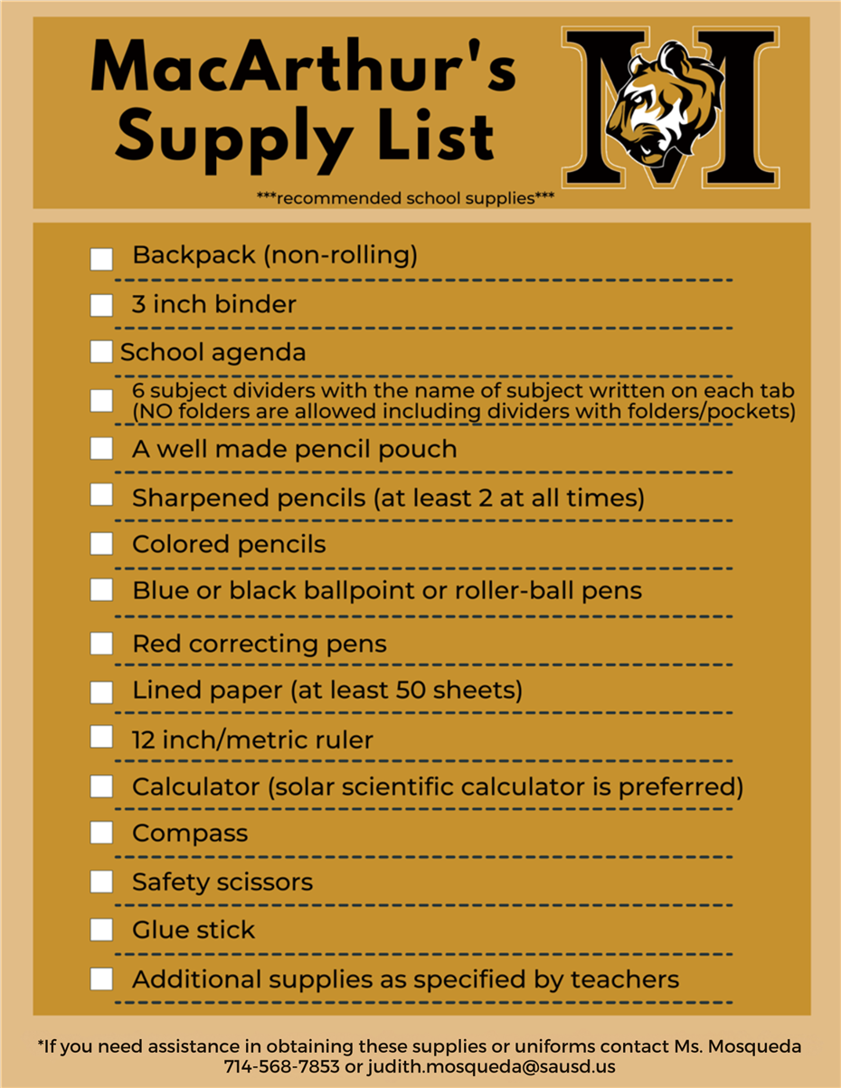 Supply List